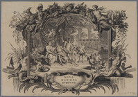 KG 11501
<br/>
Echtpaar zit in tuin (Bruiloftsgedicht)
<br/>
<em>Picart, Bernard (1673-1733)</em>
